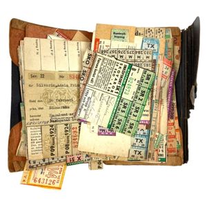 Original WWII Danish wallet with ration coupons