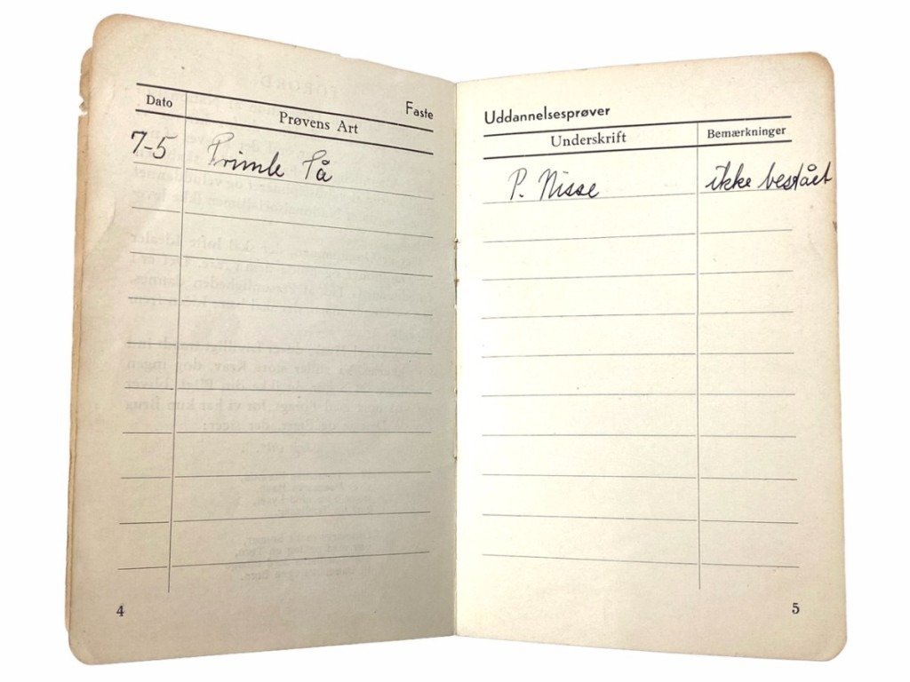 Original WWII Danish N.S.U. membership booklet — image 4