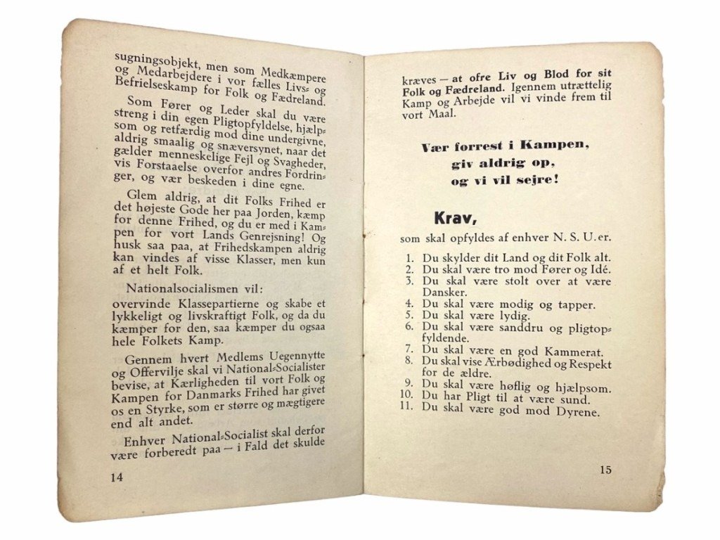 Original WWII Danish N.S.U. membership booklet — image 6
