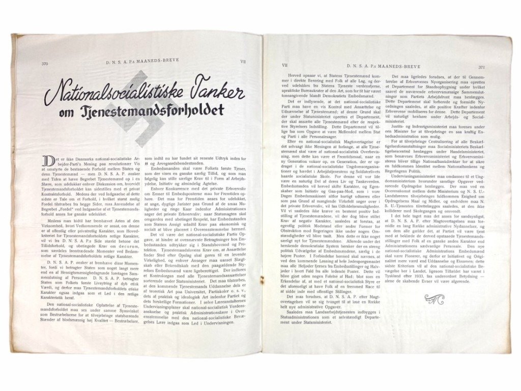 Original WWII Danish DNSAP Maaneds-Breve magazine — image 3
