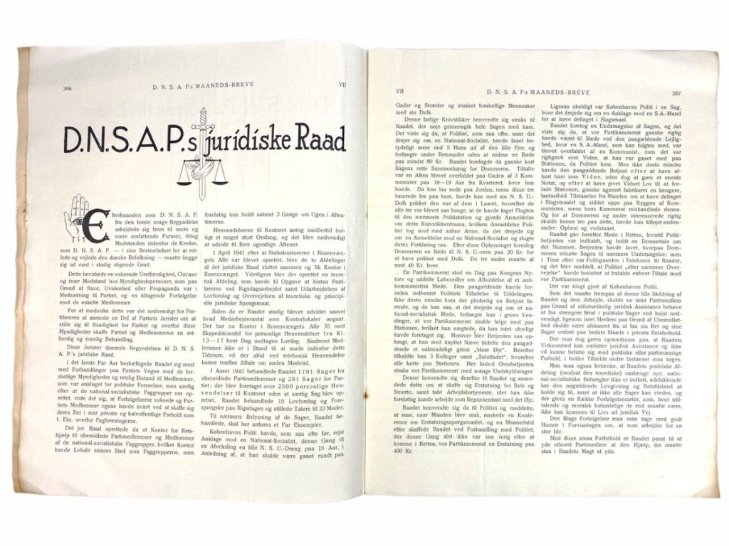 Original WWII Danish DNSAP Maaneds-Breve magazine — image 4