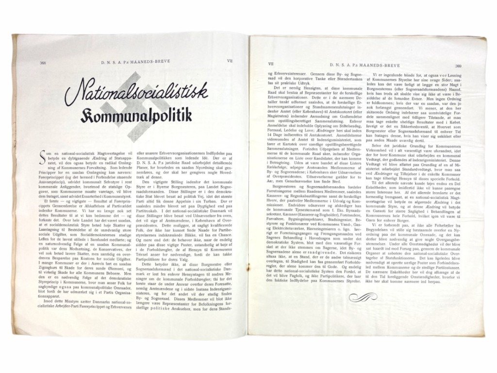 Original WWII Danish DNSAP Maaneds-Breve magazine — image 5