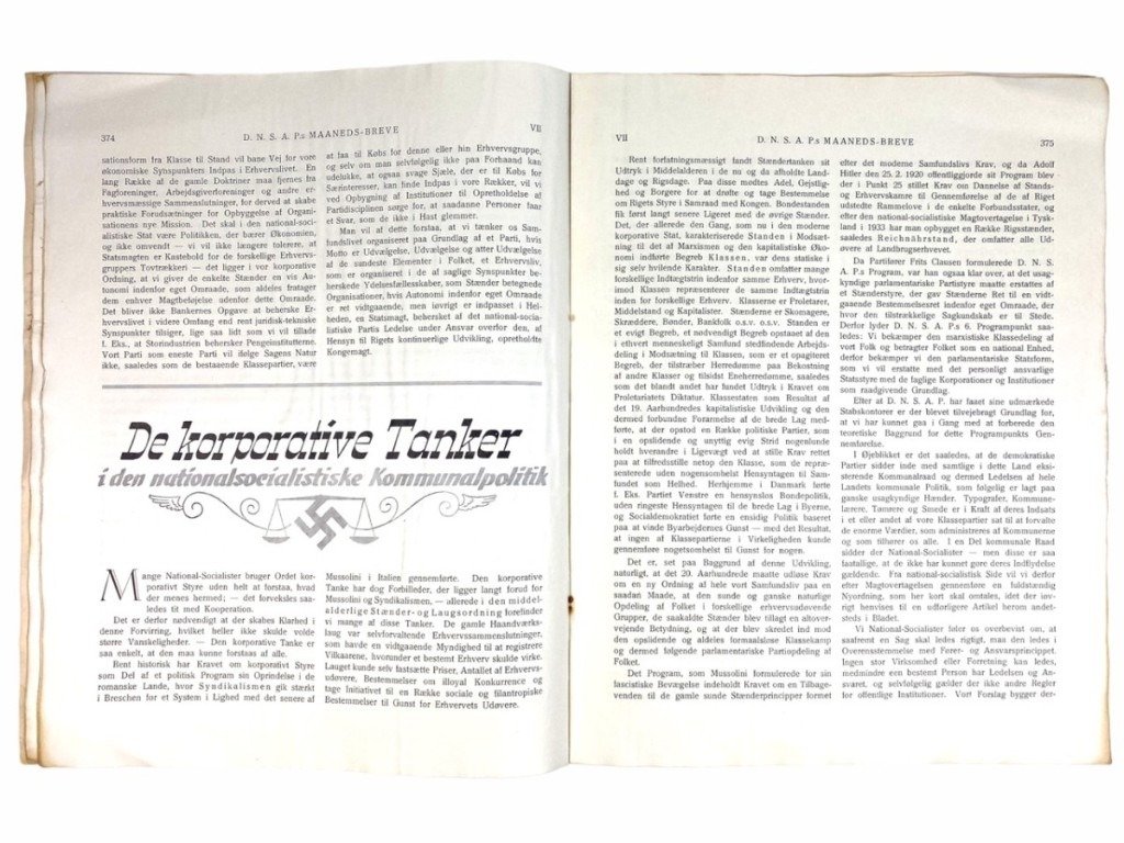 Original WWII Danish DNSAP Maaneds-Breve magazine — image 6