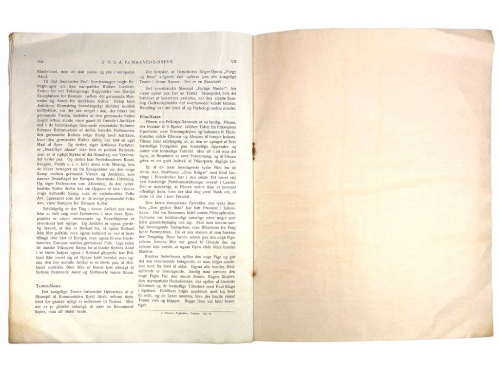 Original WWII Danish DNSAP Maaneds-Breve magazine — image 7