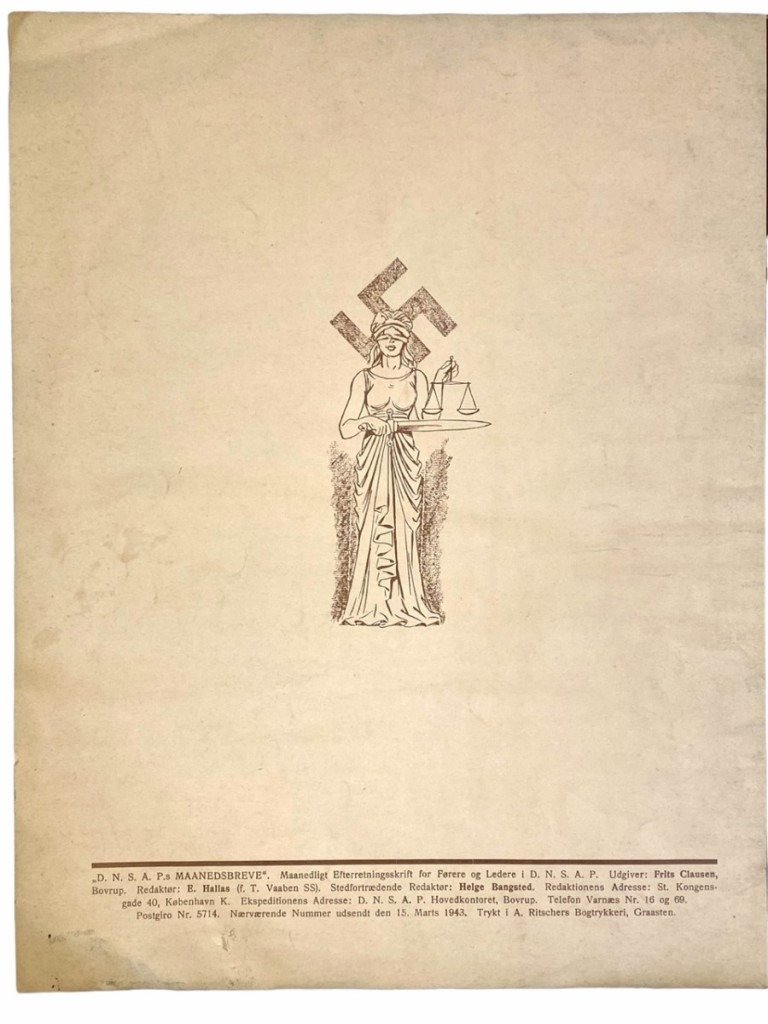 Original WWII Danish DNSAP Maaneds-Breve magazine — image 8