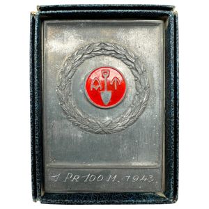 Original WWII Norwegian 'Arbeidstjeneste' plaque