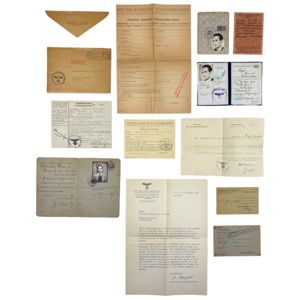 Original WWII Dutch collaboration Ausweis grouping