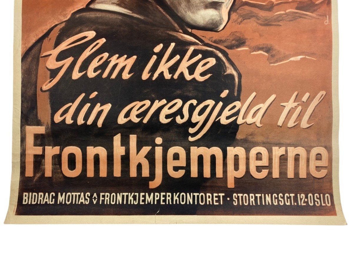 Original WWII Norwegian Waffen-SS poster 'Glem ikke din æresgjeld til Frontkjemperne' — image 6