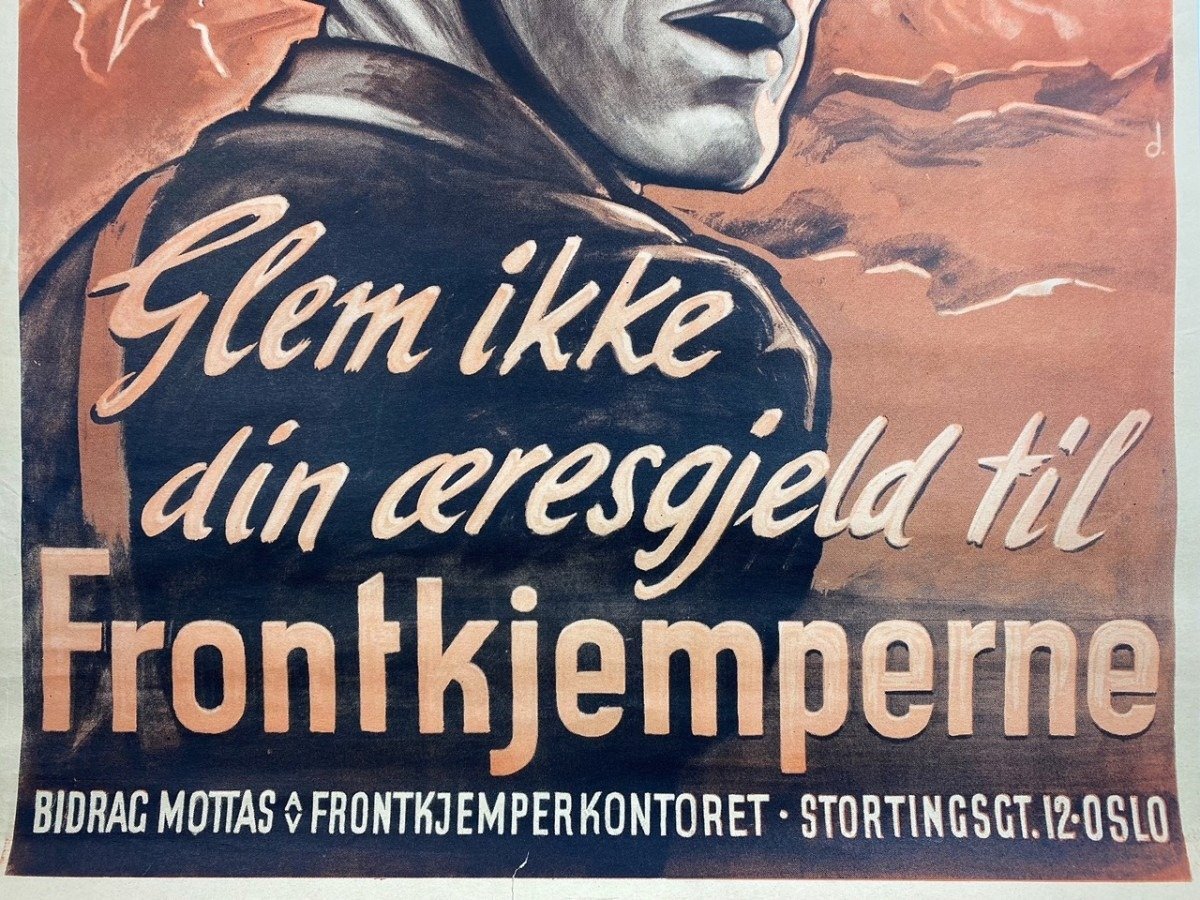 Original WWII Norwegian Waffen-SS poster 'Glem ikke din æresgjeld til Frontkjemperne' — image 7