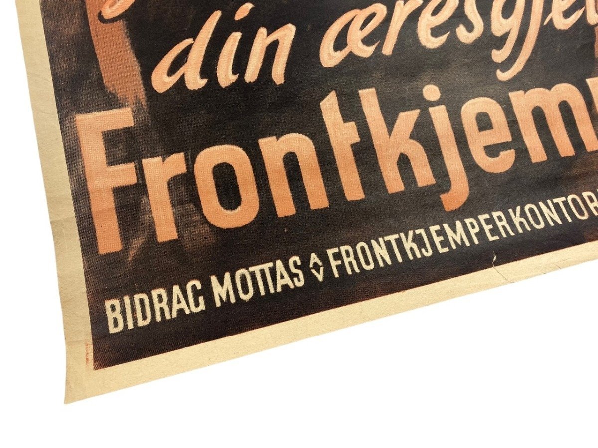 Original WWII Norwegian Waffen-SS poster 'Glem ikke din æresgjeld til Frontkjemperne' — image 8