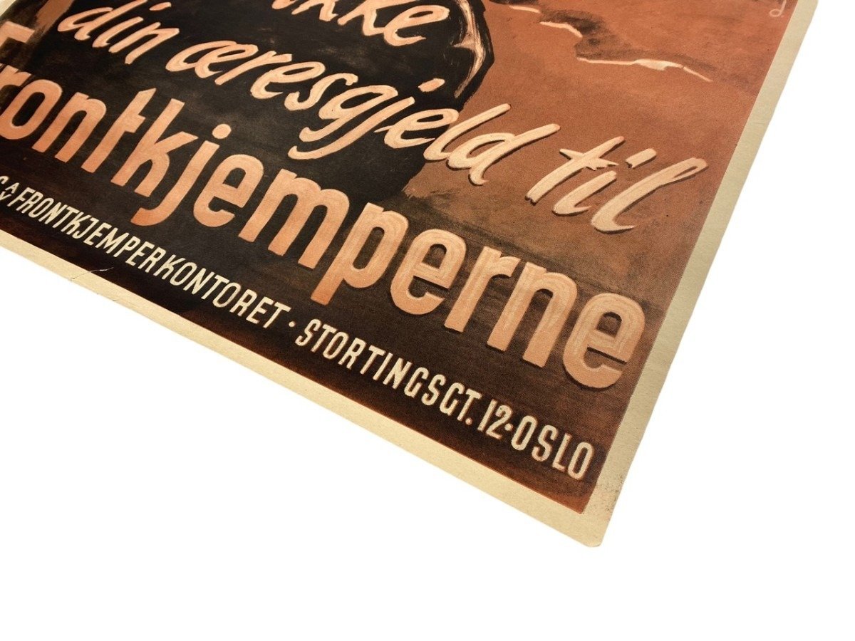 Original WWII Norwegian Waffen-SS poster 'Glem ikke din æresgjeld til Frontkjemperne' — image 9
