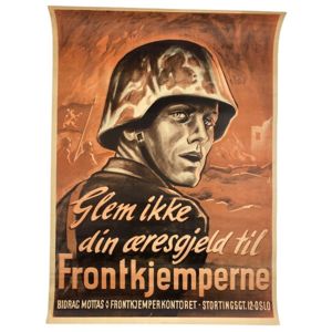Original WWII Norwegian Waffen-SS poster 'Glem ikke din æresgjeld til …