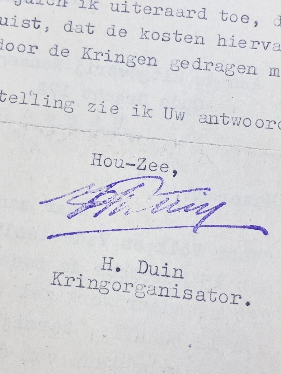 Original WWII Dutch NSB letter – Book Volk en Vaderland — image 4