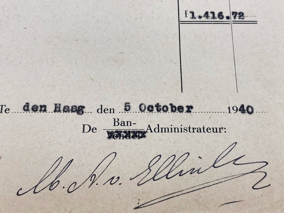 Original WWII Dutch NSB financial report — image 6