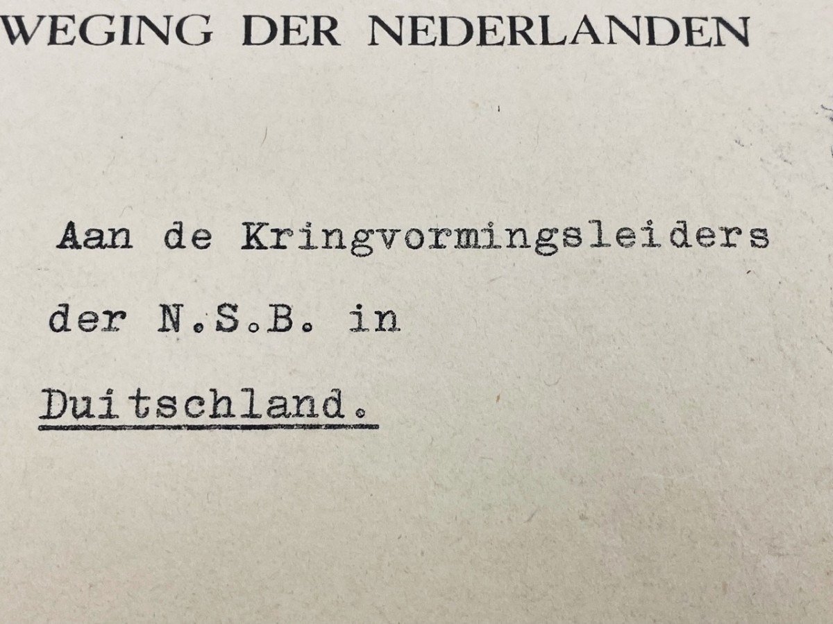 Original WWII Dutch NSB letter 'NSB in Berlin (Germany)' — image 2