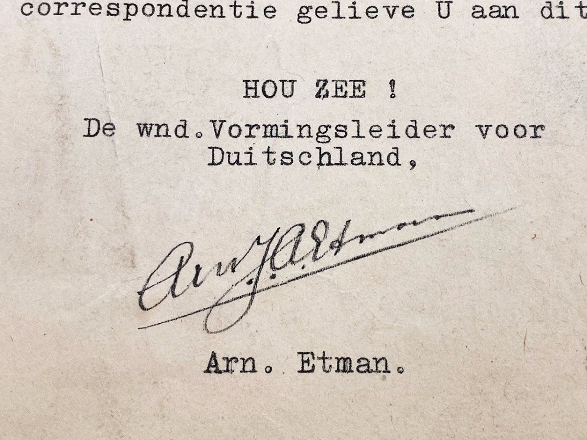 Original WWII Dutch NSB letter 'NSB in Berlin (Germany)' — image 4