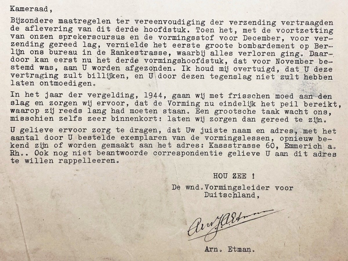 Original WWII Dutch NSB letter 'NSB in Berlin (Germany)' — image 7