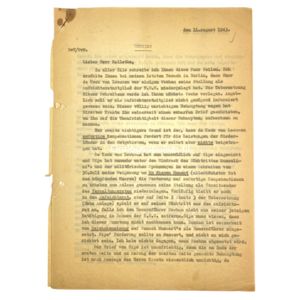 Original WWII Dutch NSB Rost van Tonningen letter