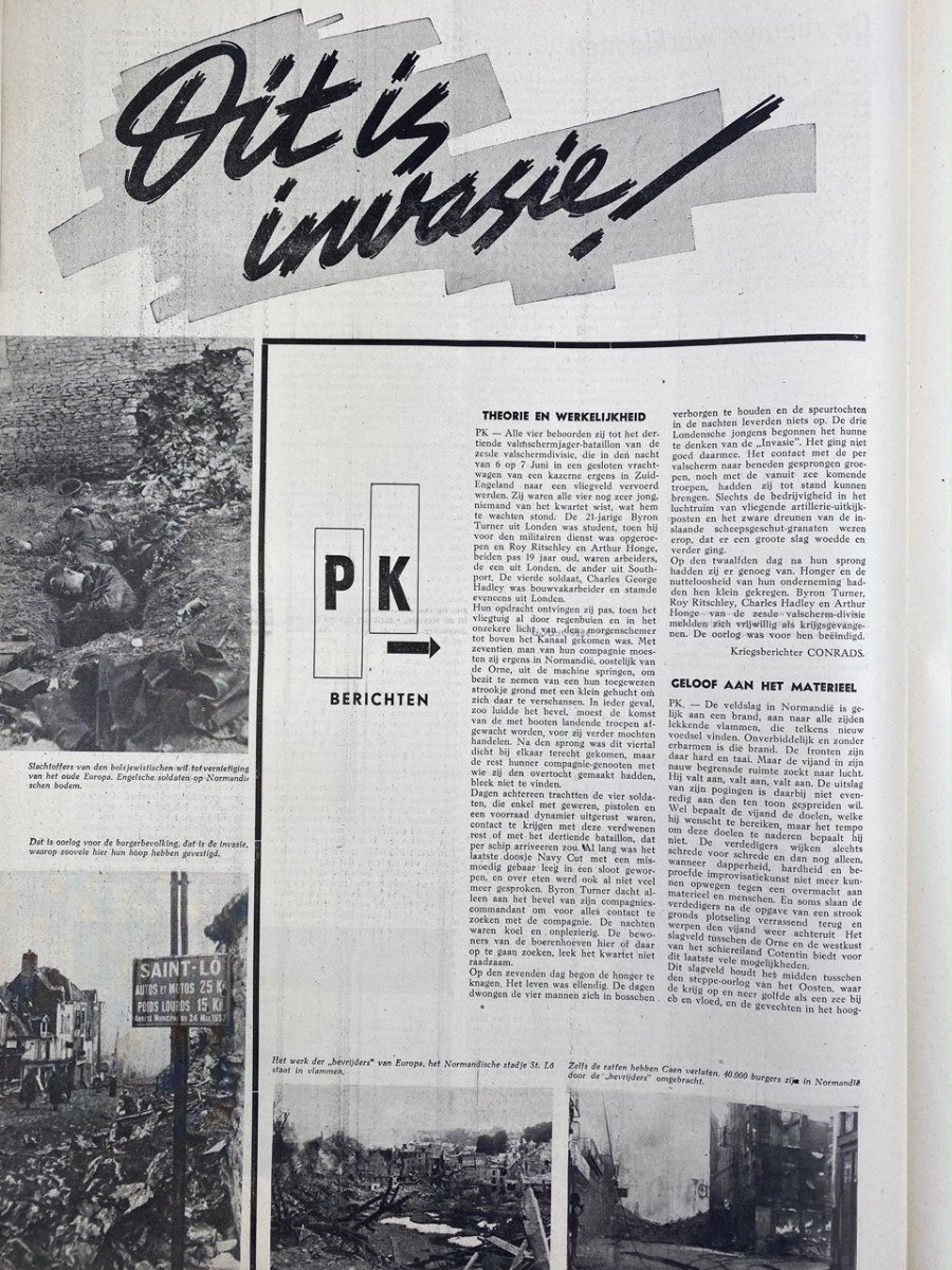 Original WWII Dutch Storm SS newspaper — image 5