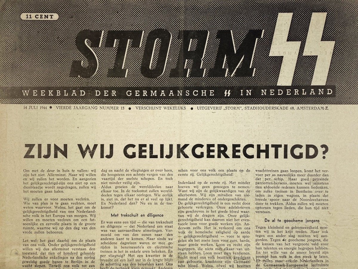 Original WWII Dutch Storm SS newspaper — image 2