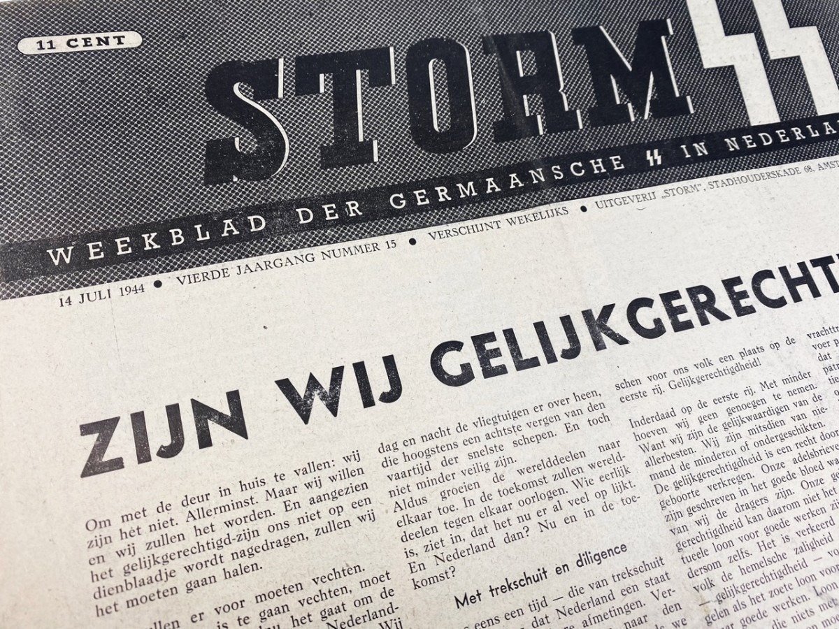 Original WWII Dutch Storm SS newspaper — image 3