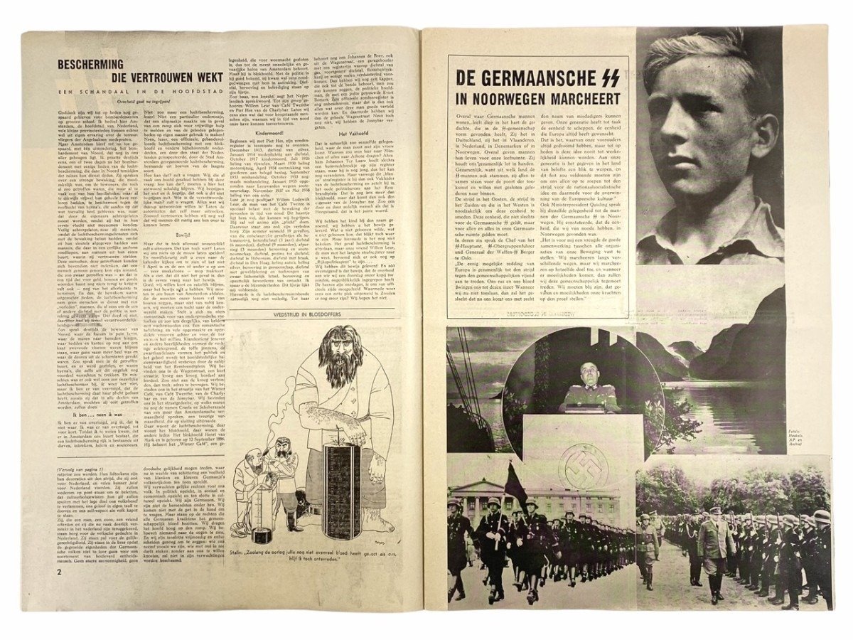 Original WWII Dutch Storm SS newspaper — image 4