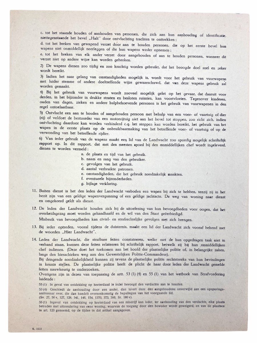 Original WWII Dutch 'Landwacht Nederland' authorizations list — image 3