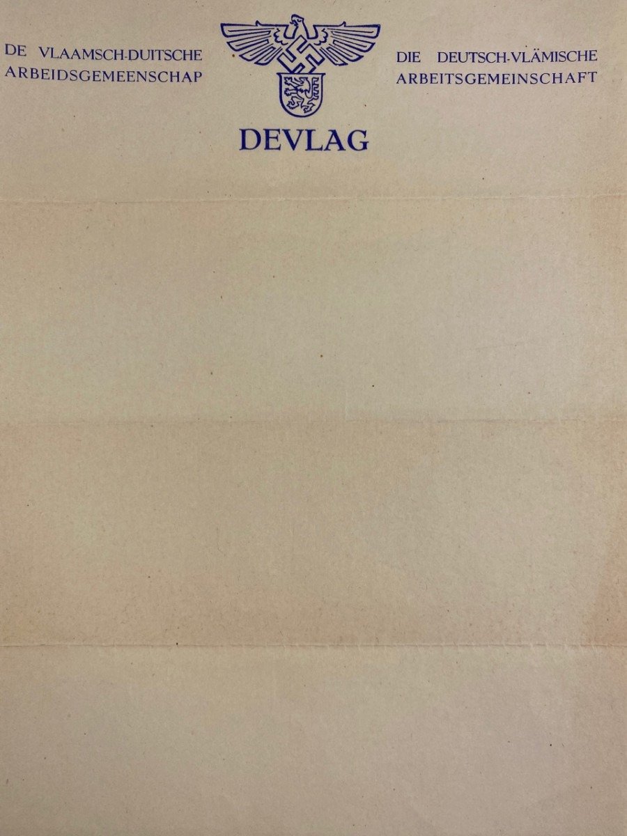 Original WWII Flemish 'DeVlag' writing paper — image 3