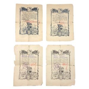 Original WWII Russian document grouping Nicolay Vladimiro Icholeynick