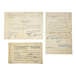 Original WWII Dutch/German documents Den Haag