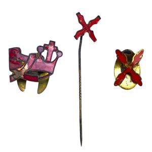 Original WWII Walloon REX pins grouping