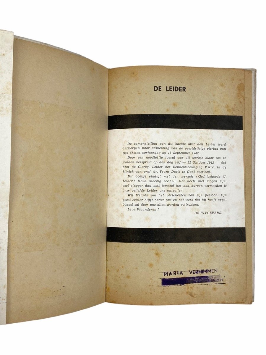 Original WWII Flemish VNV booklet – De Leider — image 7