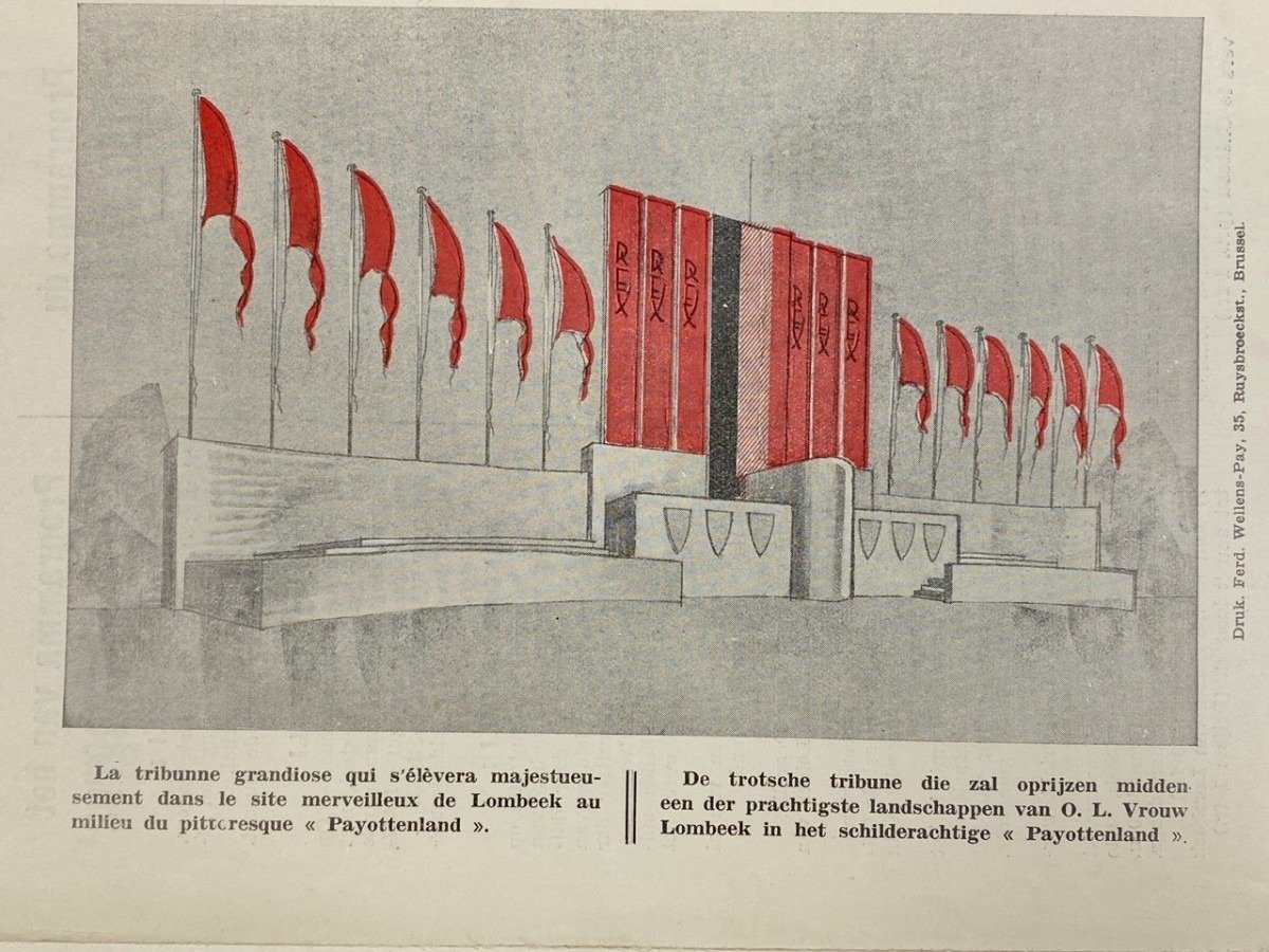 Original WWII Walloon REX pin with event booklet — image 10