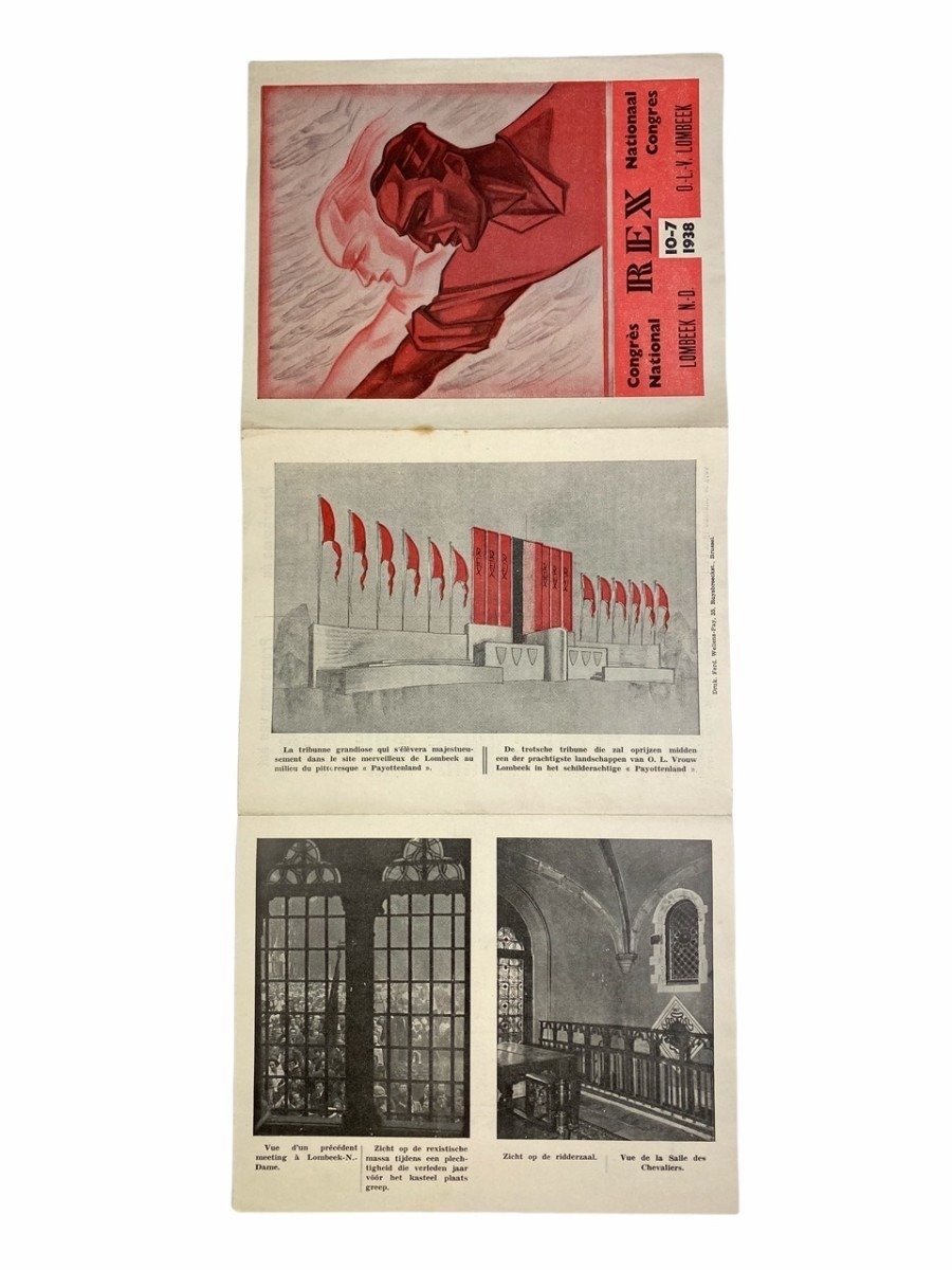 Original WWII Walloon REX pin with event booklet — image 5