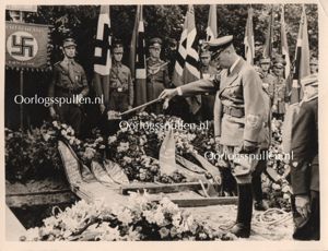 Original WWII Dutch NSB photo 'Funeral of Fritz Schmidt'