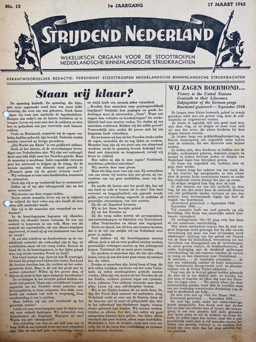 Original WWII Dutch 'Stoottroepen' newspaper — image 3