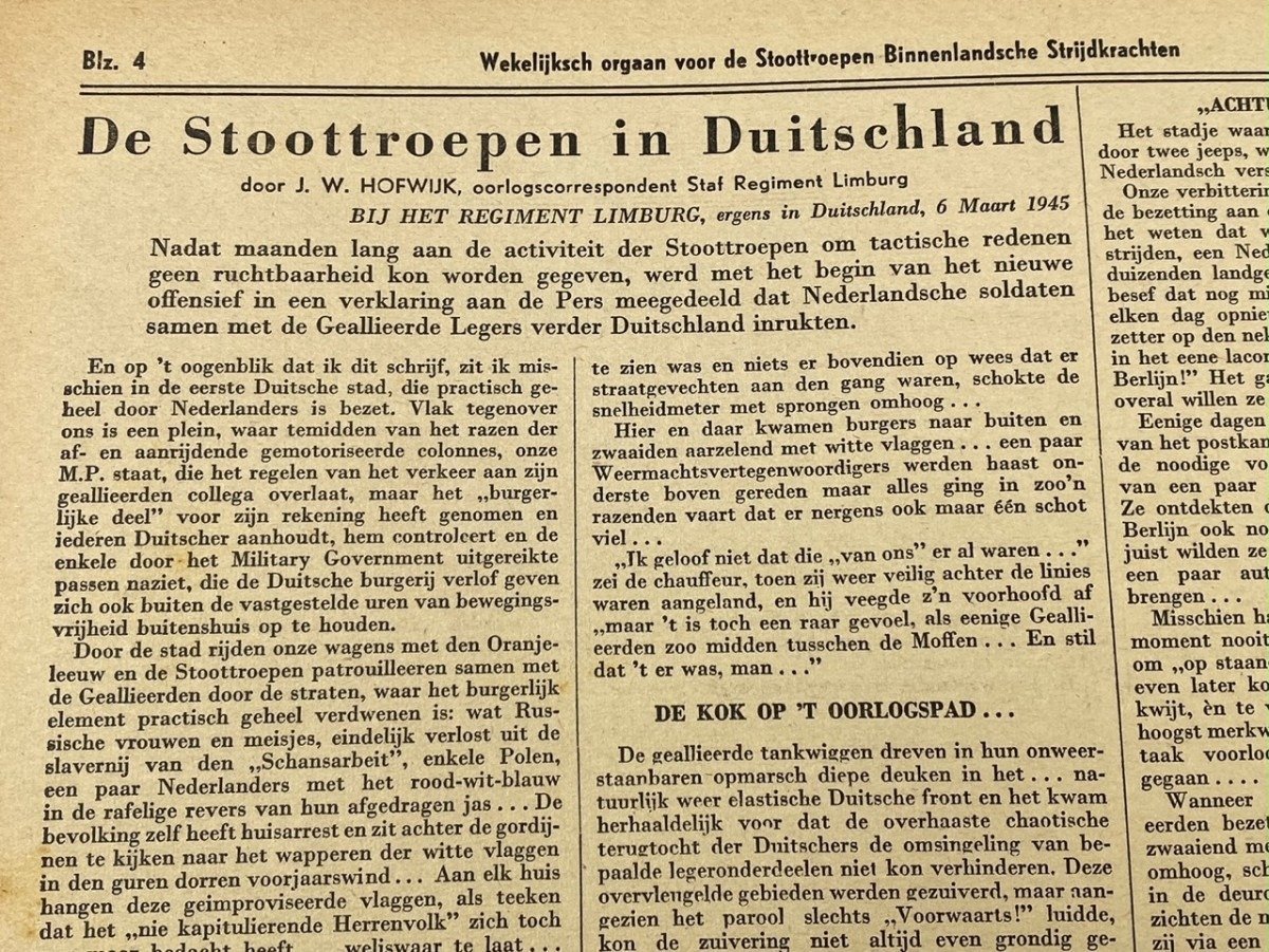 Original WWII Dutch 'Stoottroepen' newspaper — image 8
