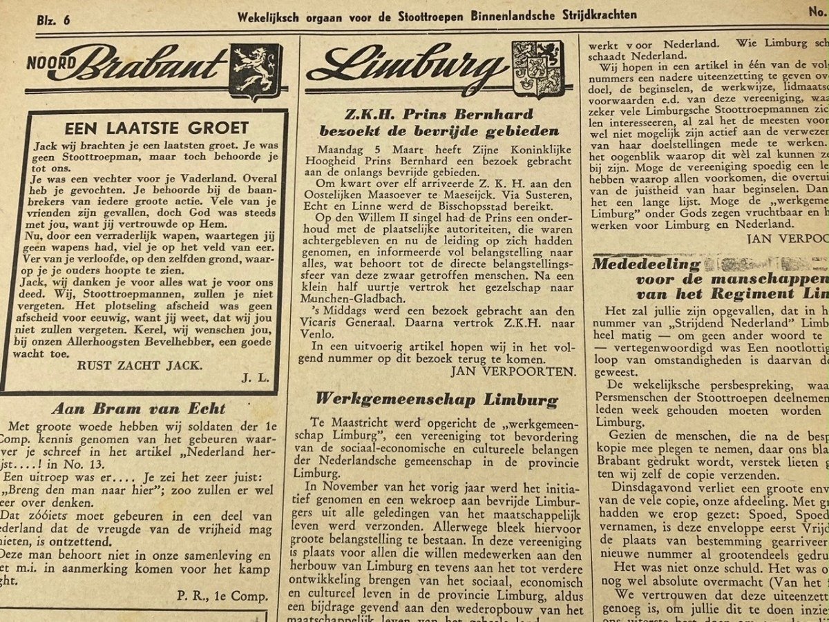 Original WWII Dutch 'Stoottroepen' newspaper — image 9