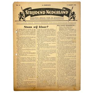 Original WWII Dutch 'Stoottroepen' newspaper