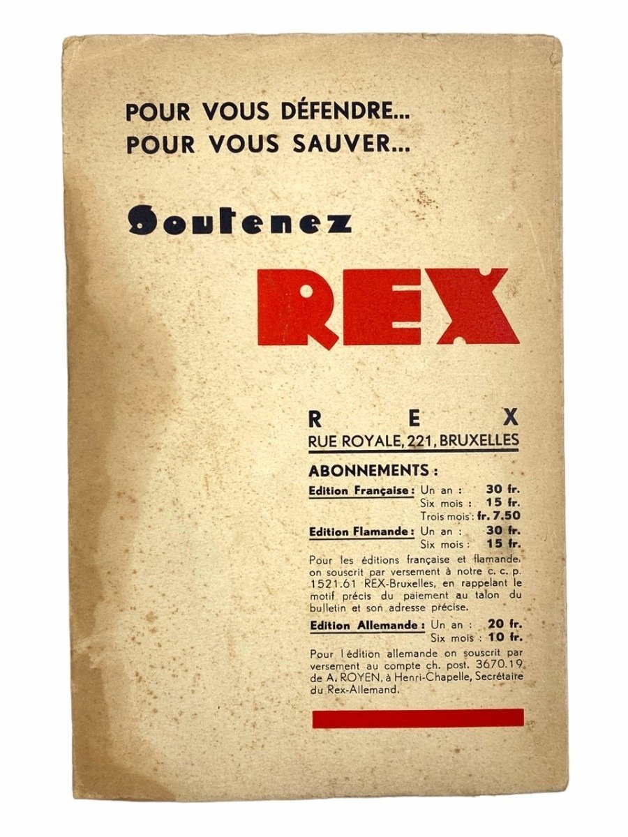 Original WWII Walloon REX collaboration book 'Principes Rexistes' — image 11