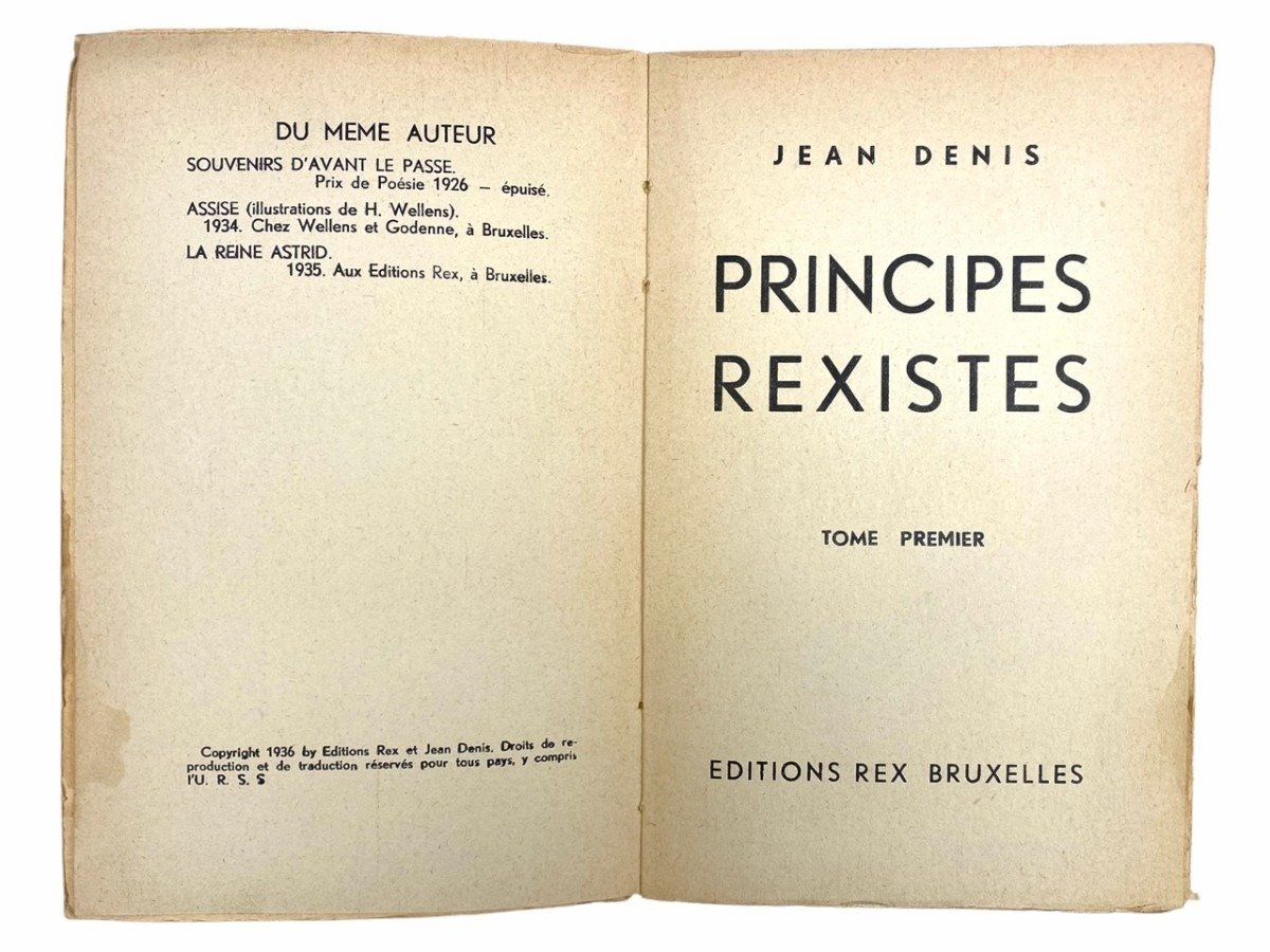 Original WWII Walloon REX collaboration book 'Principes Rexistes' — image 4