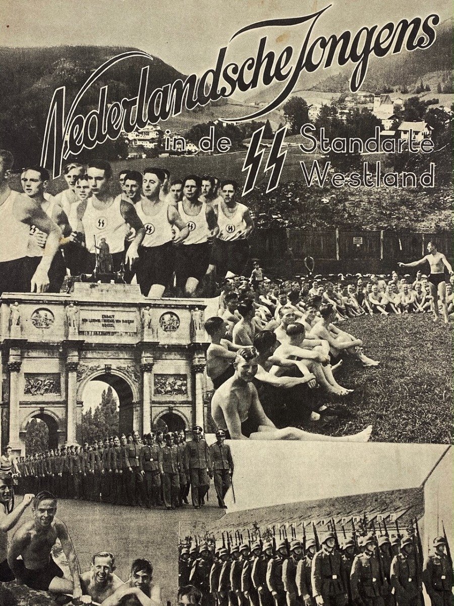 Original WWII Dutch Waffen-SS 'Westland' recruitment leaflet — image 2