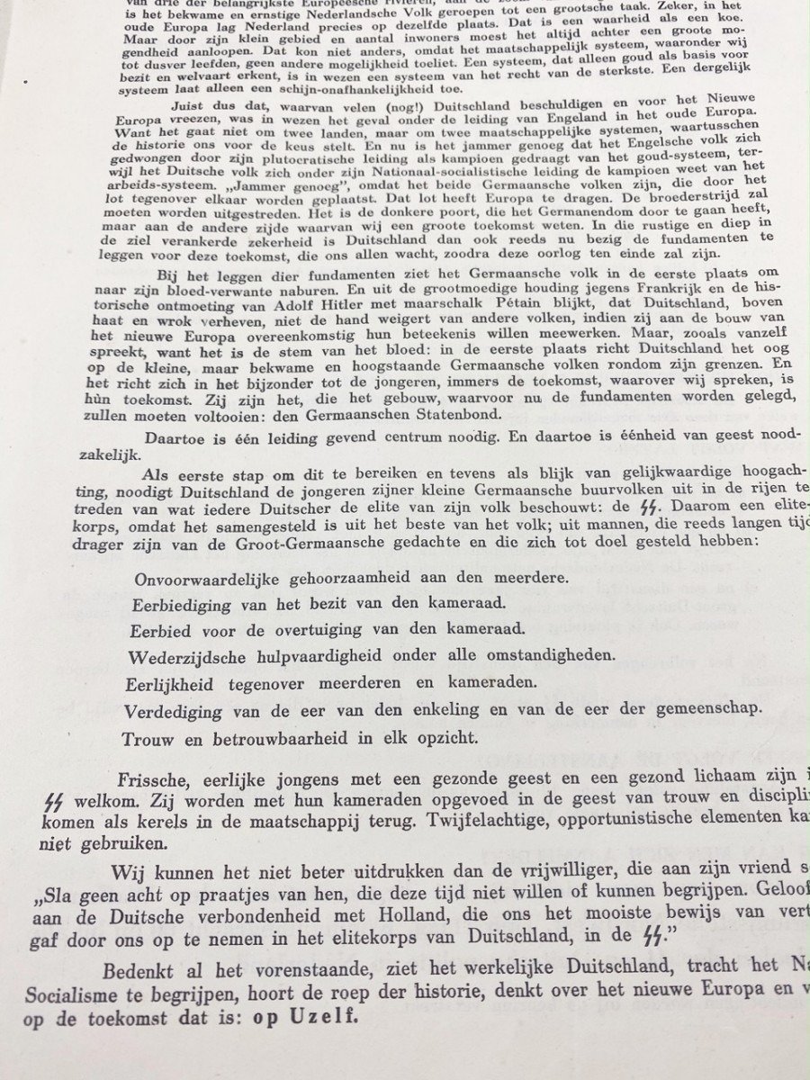 Original WWII Dutch Waffen-SS 'Westland' recruitment leaflet — image 4