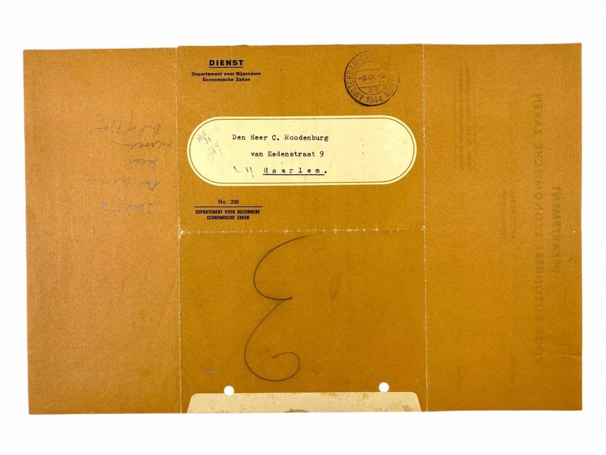 Original WWII Dutch NSB Rost van Tonningen letter and portrait photo — image 6