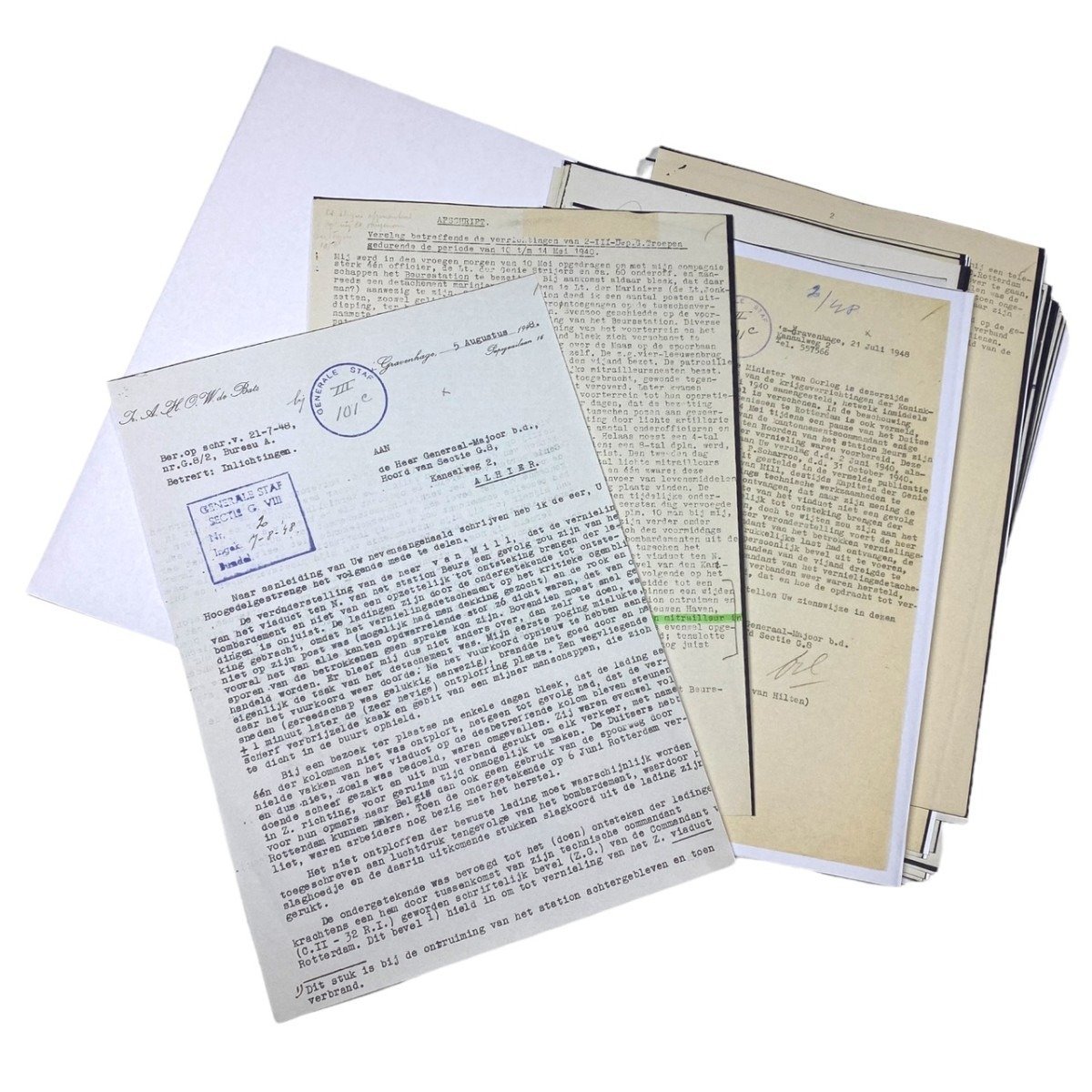 Original May 1940 Dutch army grouping Maasbruggen Rotterdam — image 26