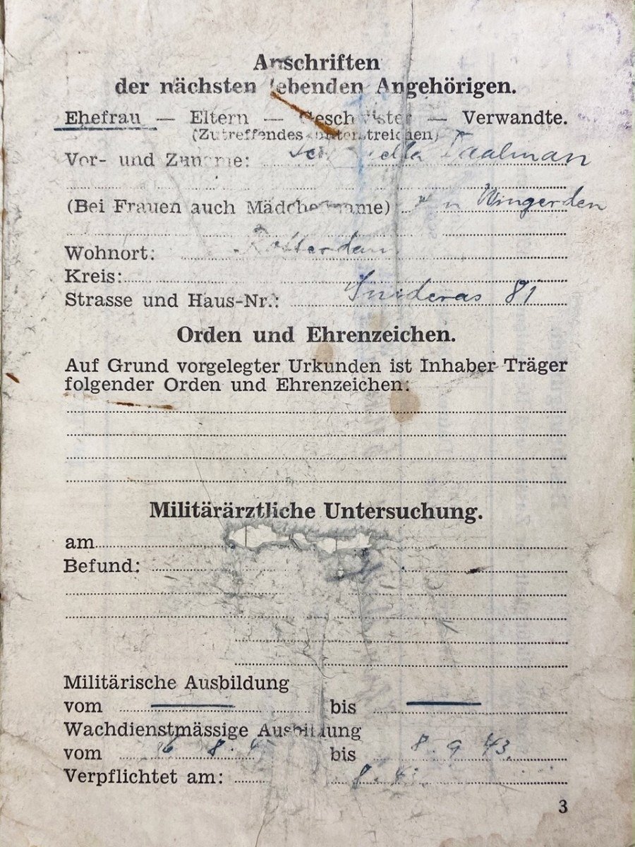 Original WWII Dutch Wachabteilung ausweis and forged Dutch ID card — image 10