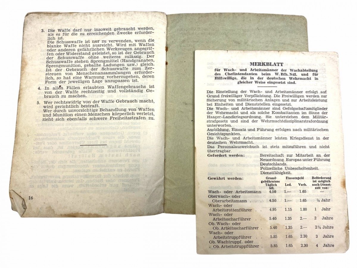 Original WWII Dutch Wachabteilung ausweis and forged Dutch ID card — image 15