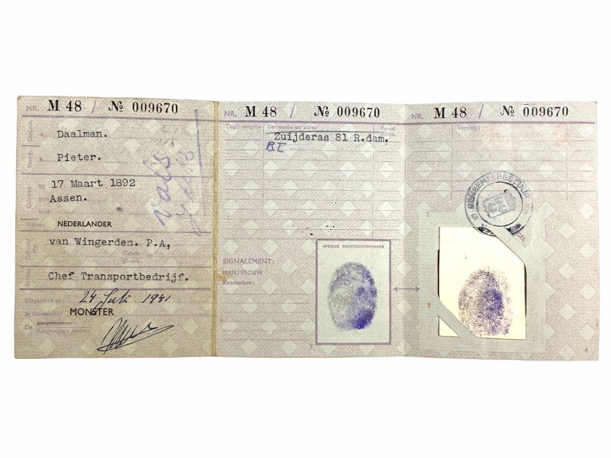 Original WWII Dutch Wachabteilung ausweis and forged Dutch ID card — image 22