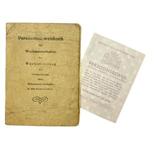 Original WWII Dutch Wachabteilung ausweis and forged Dutch ID card