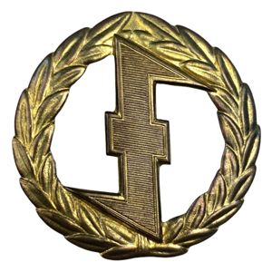 Original WWII Dutch NSB W.A. Sport badge in gold